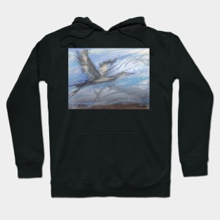 Swan in flight Hoodie